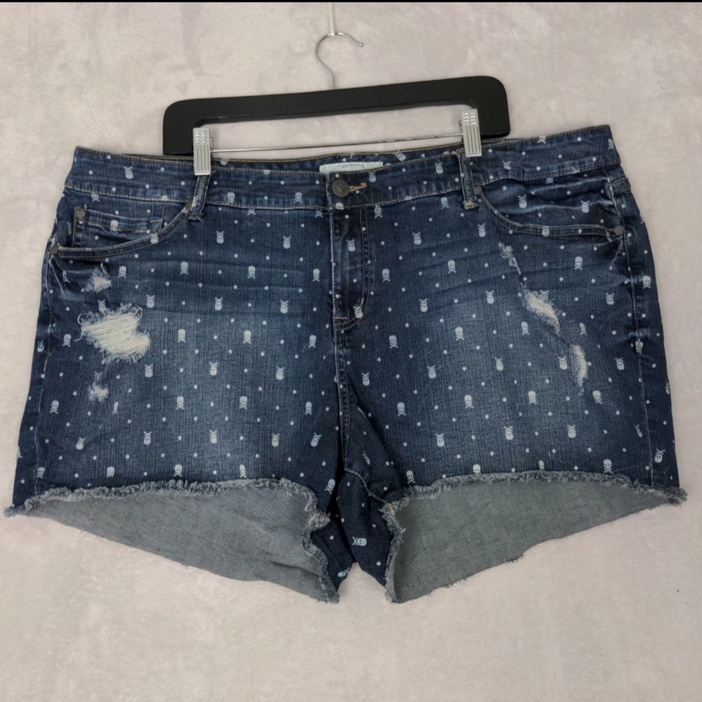 Denim Blue Distressed Women's Shorts